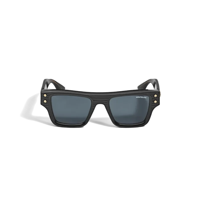 Rectangular Sunglasses with Black Coloured Acetate Frame