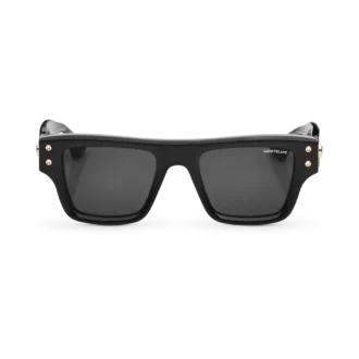 Rectangular Sunglasses with Black Coloured Acetate Frame