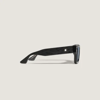 Rectangular Sunglasses with Black Coloured Acetate Frame