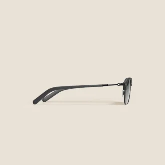 Rectangular Sunglasses with Black Metal Frame