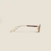 Rectangular Sunglasses with Gold Col Metal Frame