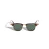 Rectangular Sunglasses with Gold Coloured Metal Frame