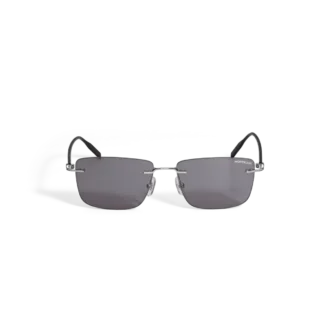 Rectangular Sunglasses with Silver Col Metal Frame