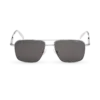 Rectangular Sunglasses with Silver Coloured Metal Frame