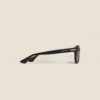 Round Sunglasses with Acetate Black Frame