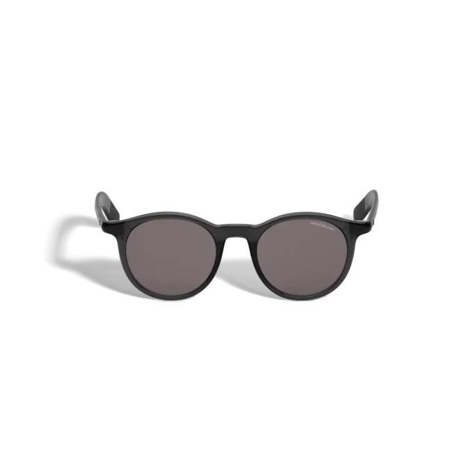 Round Sunglasses with Black injected Acetate Frame