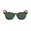 Round Sunglasses with Brown-Colored Acetate Frame