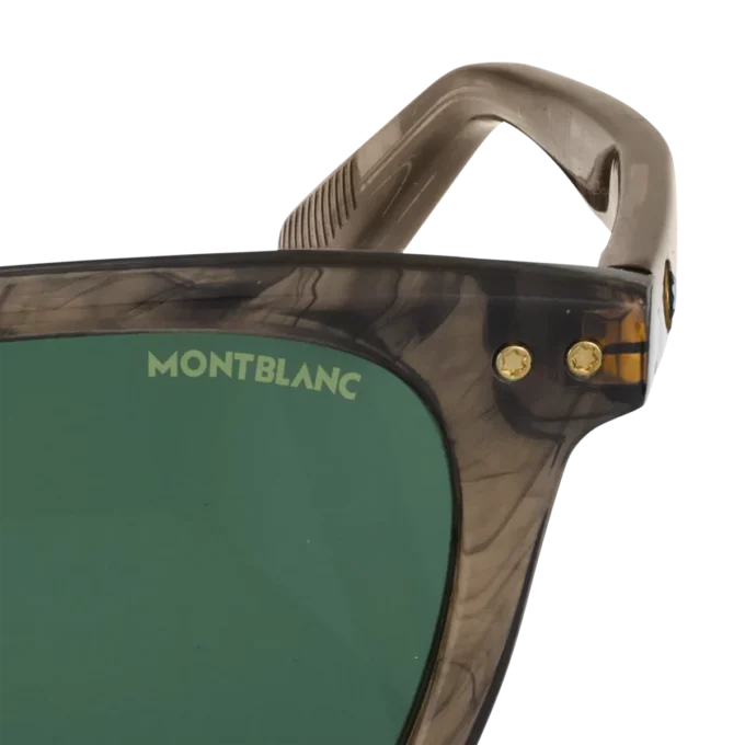 Round Sunglasses with Brown-Colored Acetate Frame