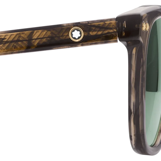 Round Sunglasses with Brown-Colored Acetate Frame