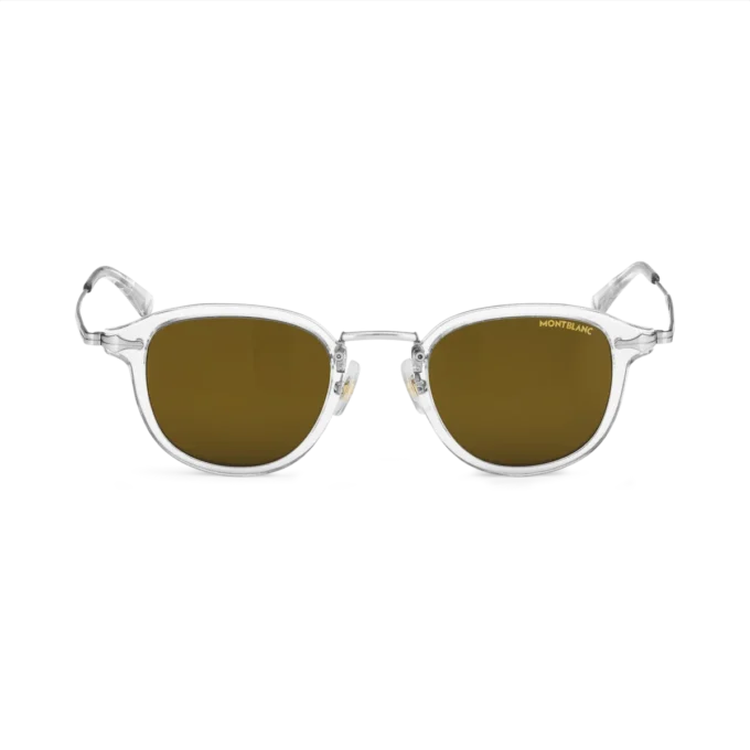 Round Sunglasses with Gray-Colored Injected Frame