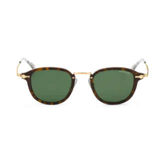 Round Sunglasses with Havana-Colored Injected Frame