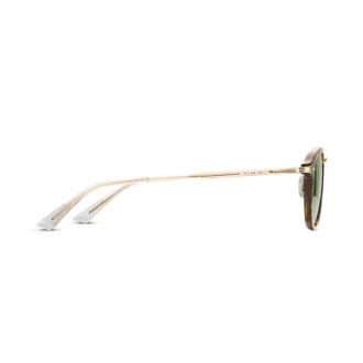 Round Sunglasses with Havana-Colored Injected Frame