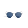 Round Sunglasses with Silver Col Metal Frame