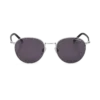 Round Sunglasses with Silver-Colored Metal Frame