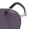 Round Sunglasses with Silver-Colored Metal Frame