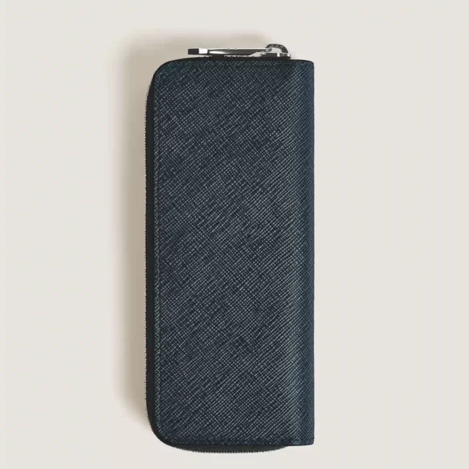 Sartorial 2 pen pouch with zip