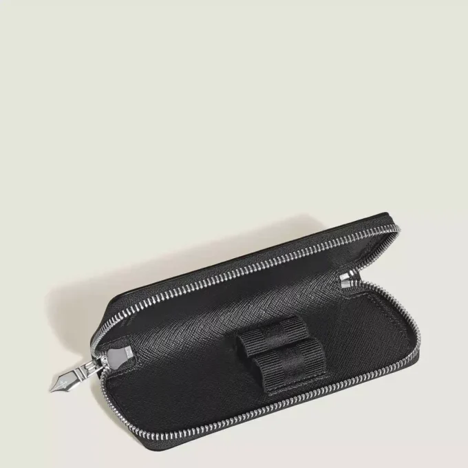 Sartorial 2 pen pouch with zip