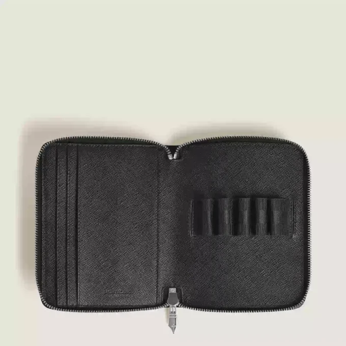 Sartorial 5 pen pouch with zip