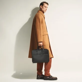 Sartorial medium document case with pocket