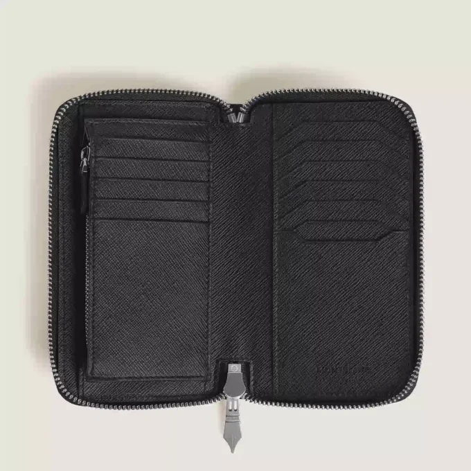 Sartorial medium wallet 12cc with zip