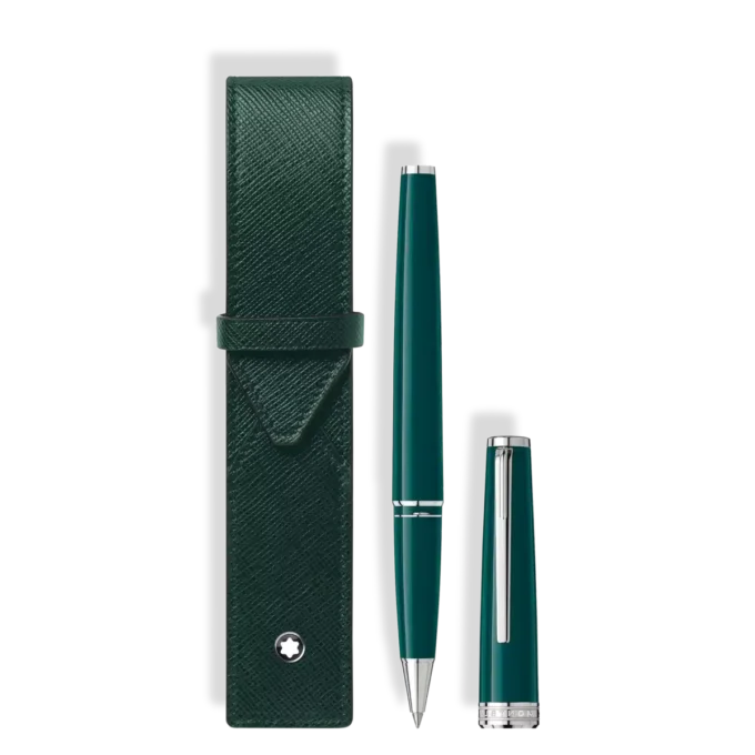 Set with PIX Deep Green Rollerball & Montblanc Envelope 1-Pen Pouch