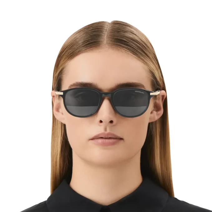 Squared Sunglasses with Black Coloured Acetate Frame