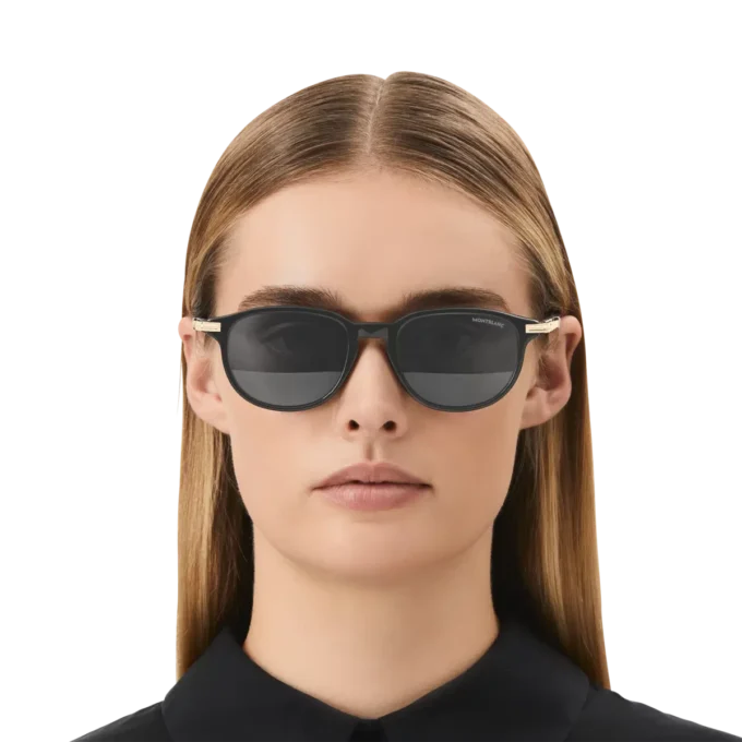 Squared Sunglasses with Black Coloured Acetate Frame