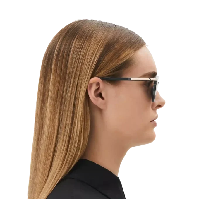 Squared Sunglasses with Black Coloured Acetate Frame