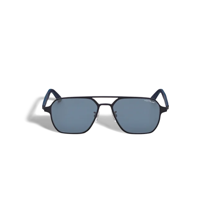 Squared Sunglasses with Black Metal Frame