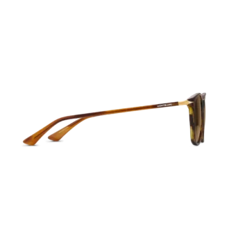 Squared Sunglasses with Brown-Colored Acetate Frame