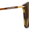 Squared Sunglasses with Brown-Colored Acetate Frame