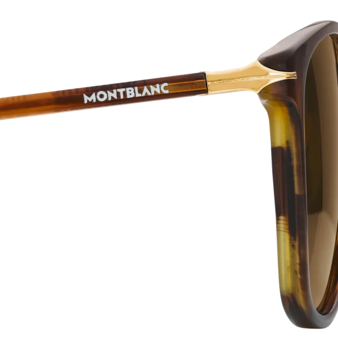 Squared Sunglasses with Brown-Colored Acetate Frame