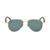 Squared Sunglasses with Gold-Colored Metal Frame