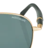 Squared Sunglasses with Gold-Colored Metal Frame