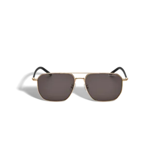 Squared Sunglasses with Gold Coloured Metal Frame