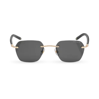 Squared Sunglasses with Gold Coloured Metal Frame