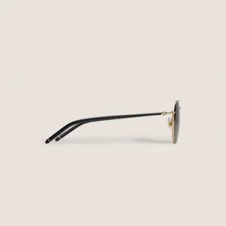 Squared Sunglasses with Gold Coloured Metal Frame