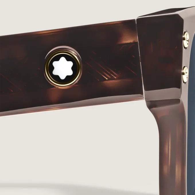 Squared Sunglasses with Havana Coloured Acetate Frame