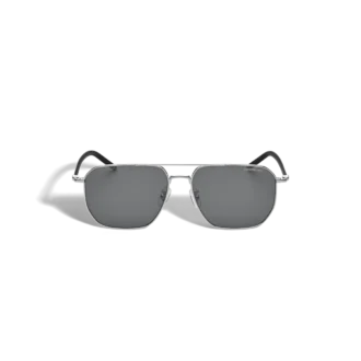 Squared Sunglasses with Silver Coloured Metal Frame