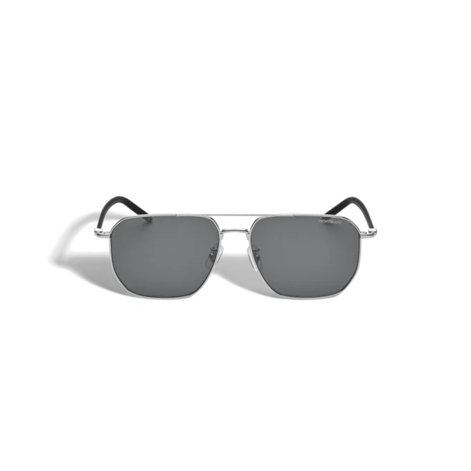 Squared Sunglasses with Silver Coloured Metal Frame