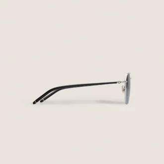 Squared Sunglasses with Silver Coloured Metal Frame