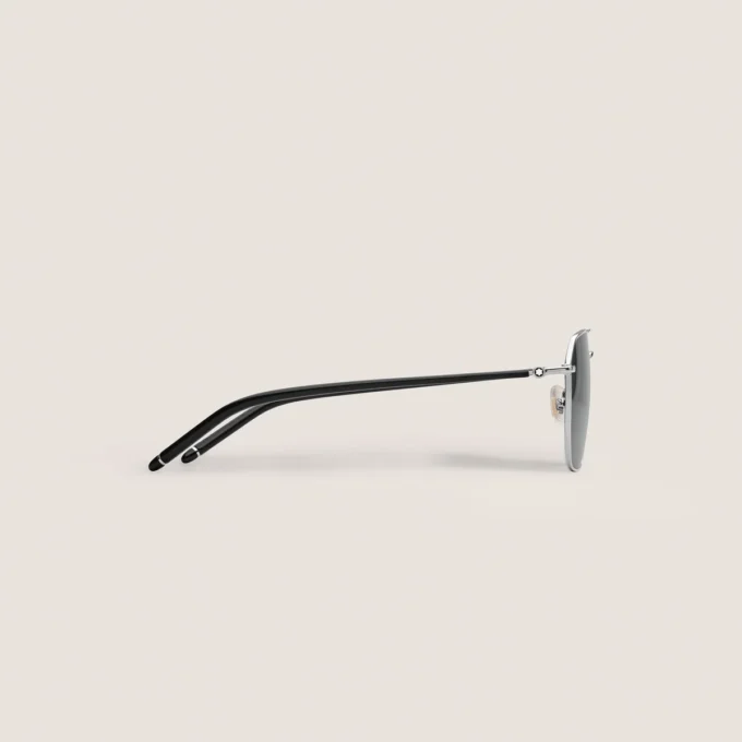 Squared Sunglasses with Silver Coloured Metal Frame