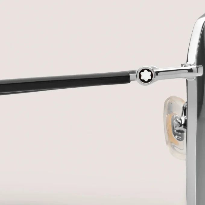 Squared Sunglasses with Silver Coloured Metal Frame