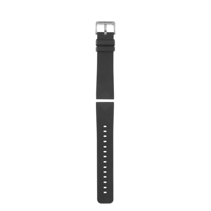 Striped Black Rubber Strap