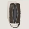 Toiletry Clutch in Ostrich-Embossed Leather